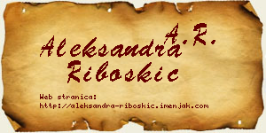 Aleksandra Riboškić vizit kartica